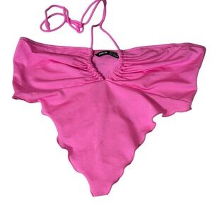 SHEIN Pink Halter Top Scarf‎ Bandana Festival Rave Party Club Sexy Ruched